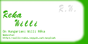 reka willi business card